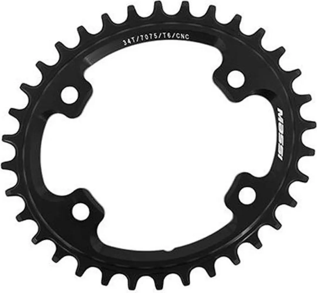 Massi Narrow Compatible Shimano Oval 96 Bcd Kettingblad Zwart 34t