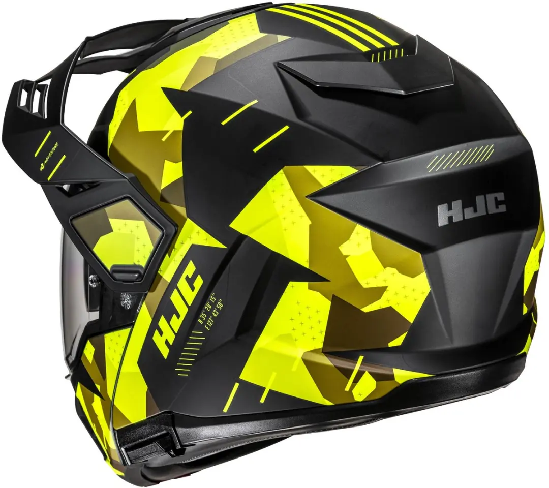 HJC i80 Roki Motorhelm - Zwart/Geel - afbeelding 2 van 2