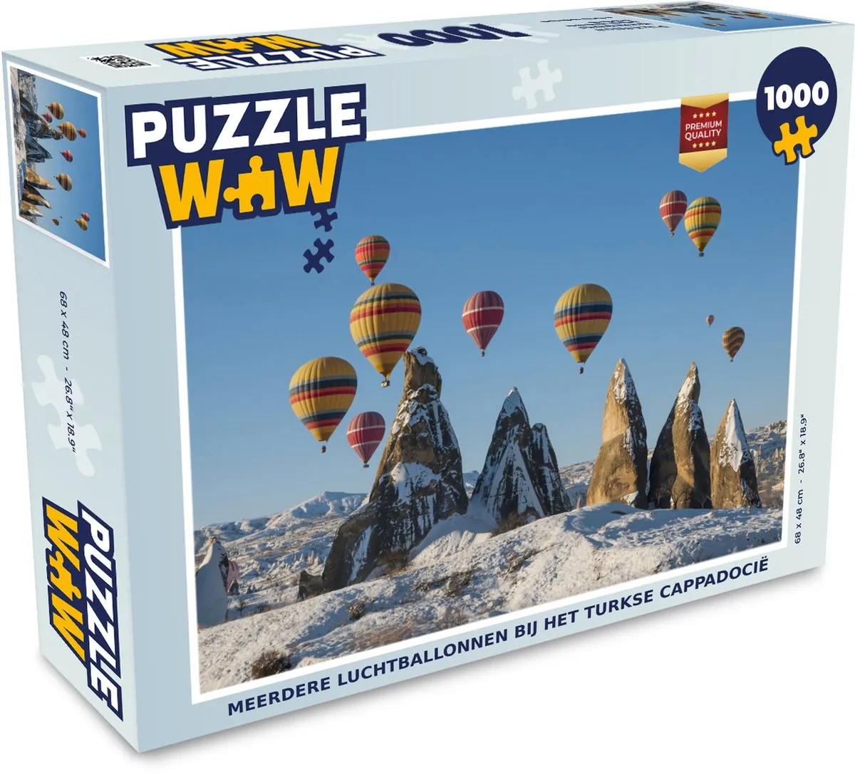 PuzzleWow Luchtballon Stenen Sneeuw Legpuzzel 1000 Stuks