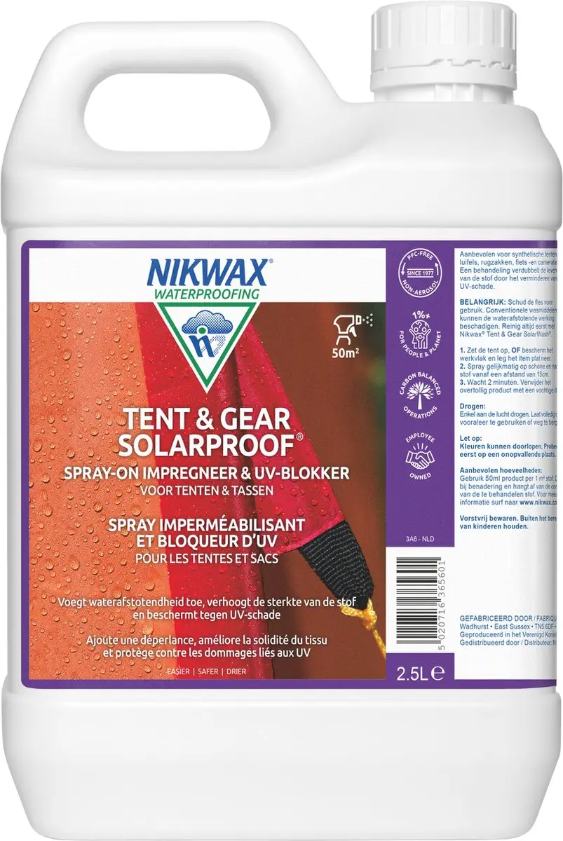 Nikwax Tent & Gear SolarProof 2.5 Litre