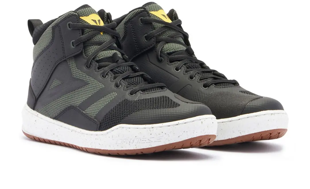 Dainese Suburb Air Schoenen Zwart Wit Legergroen