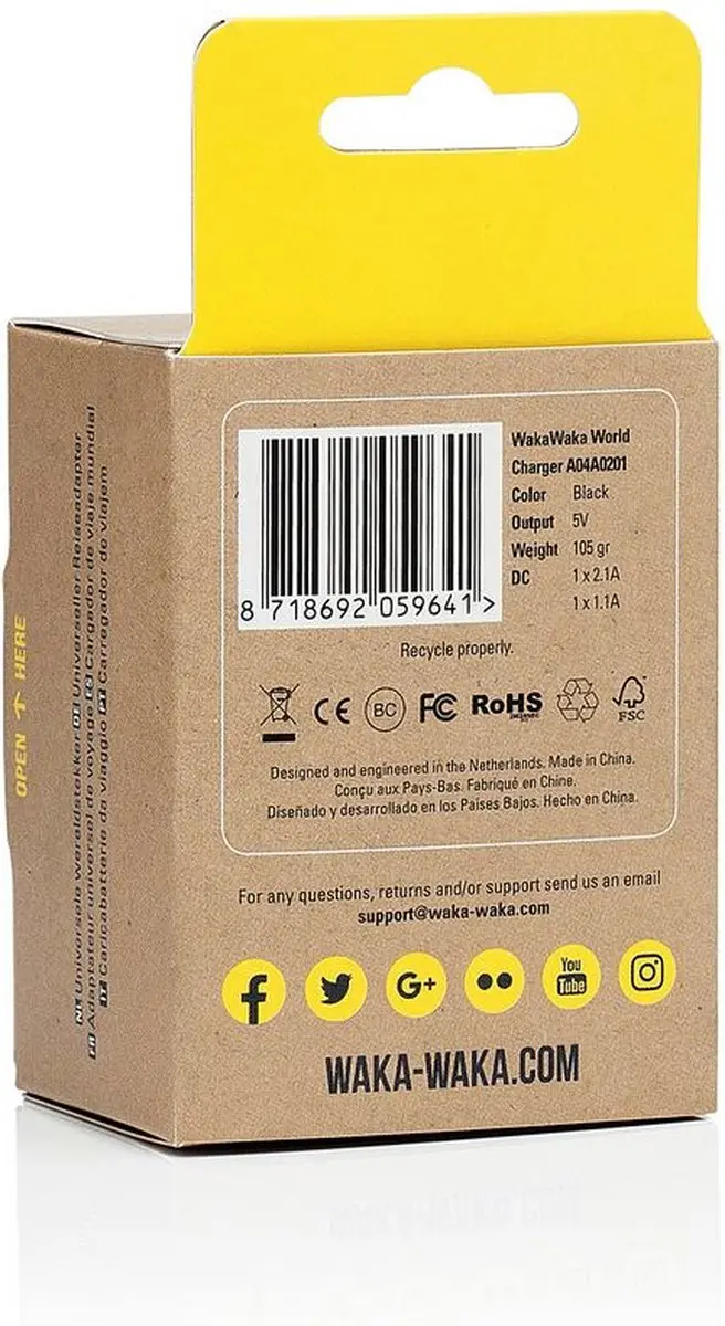 WakaWaka World Charger A04A0201 - Wereldstekker - afbeelding 4 van 6