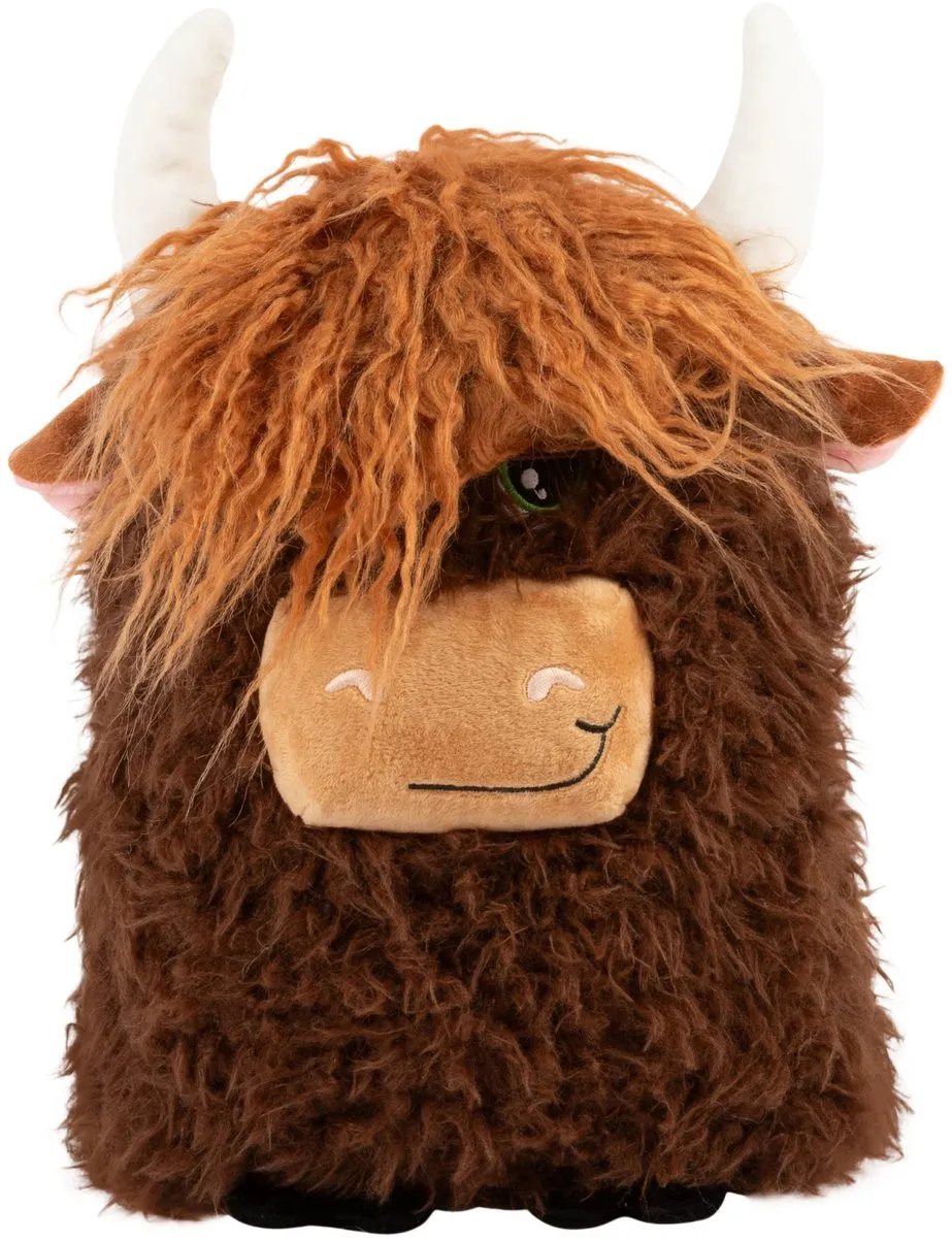KONG Comfort Jumbo Highland Cow XXL - Bruin/Oranje