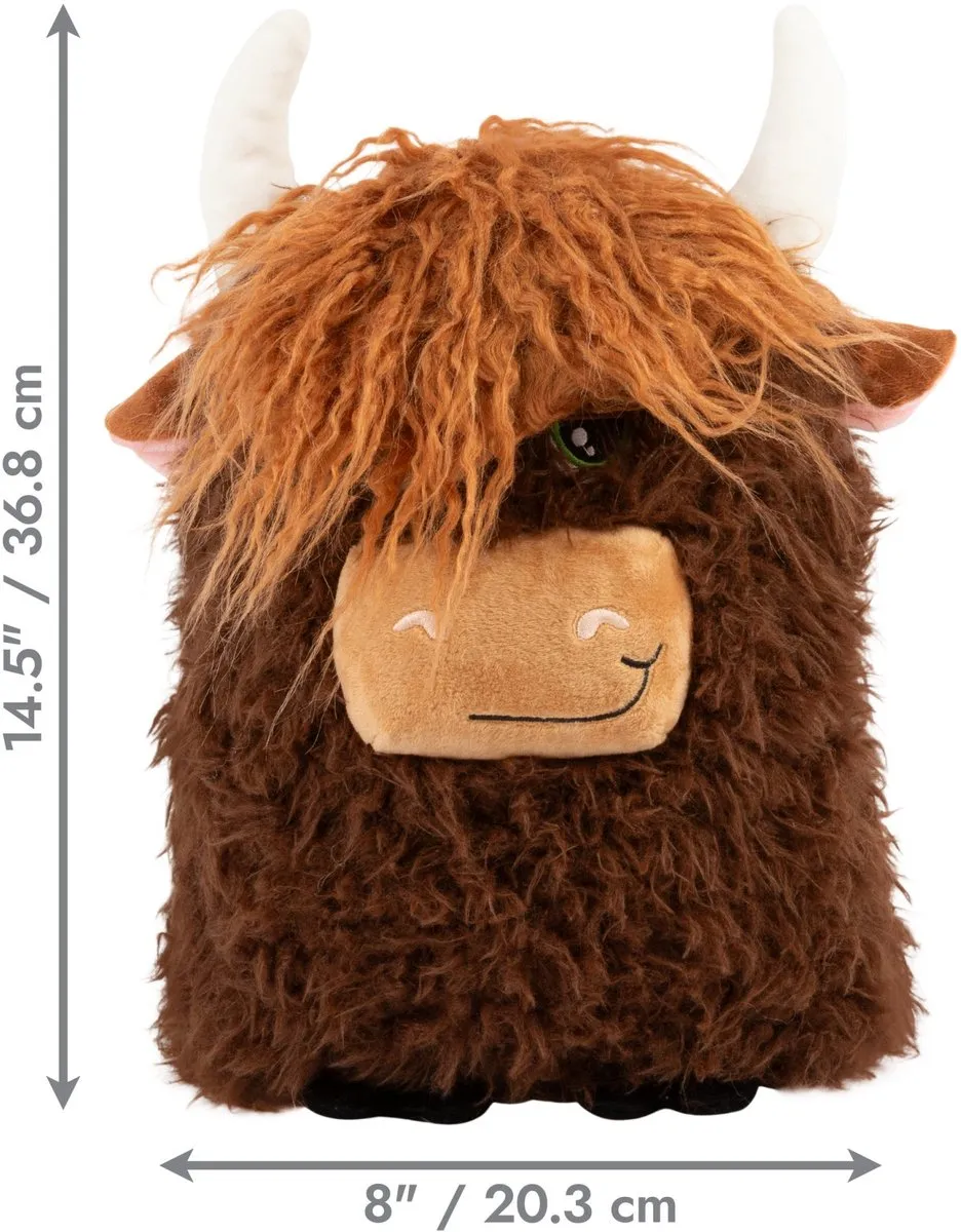 KONG Comfort Jumbo Highland Cow XXL - Bruin/Oranje