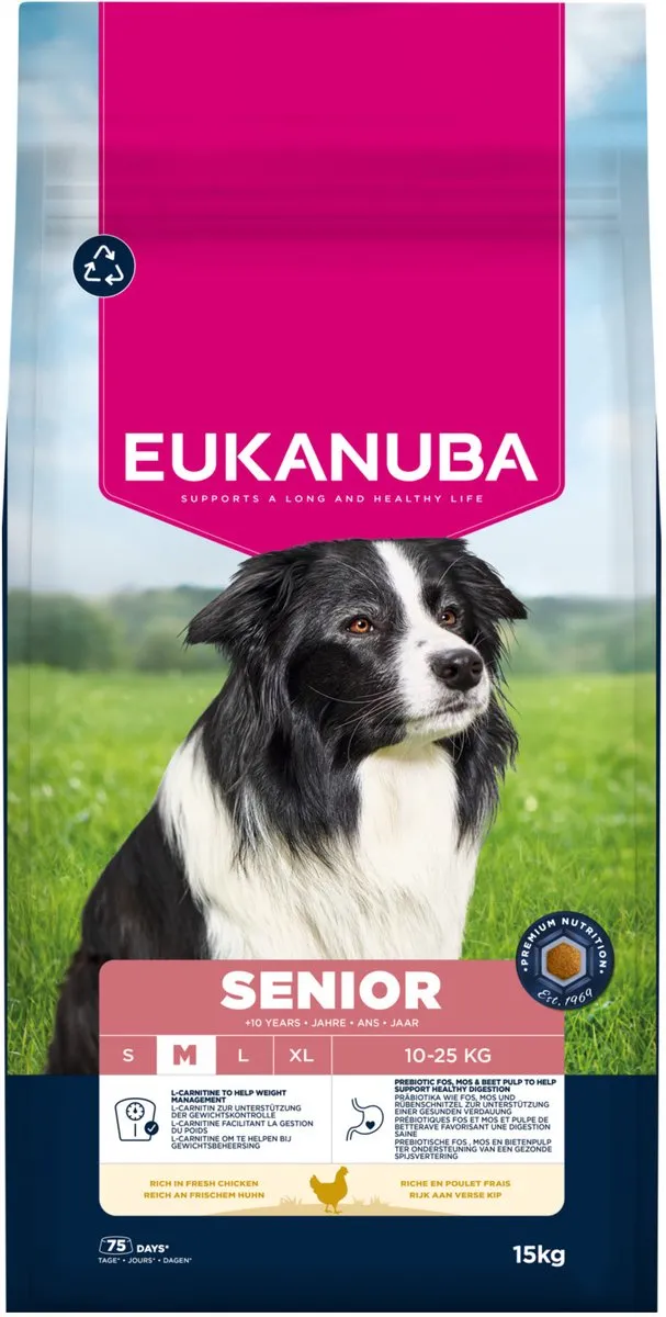 Eukanuba Senior Medium Breed Kip Hondenbrokken 15kg