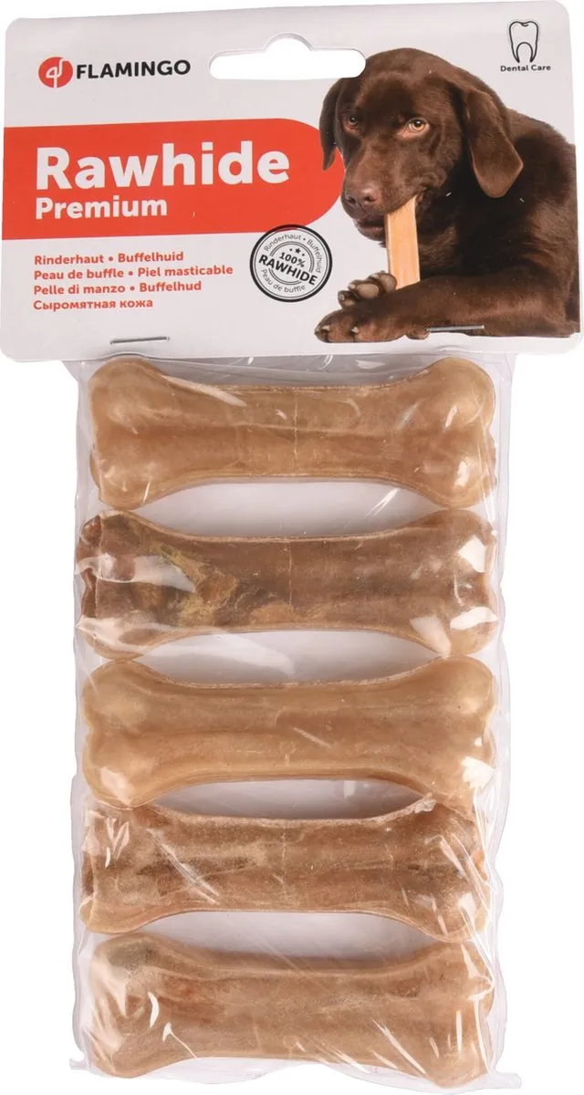 Flamingo Premium Kauwbeen Hondensnack 100g - 5 Stuks - afbeelding 4 van 4