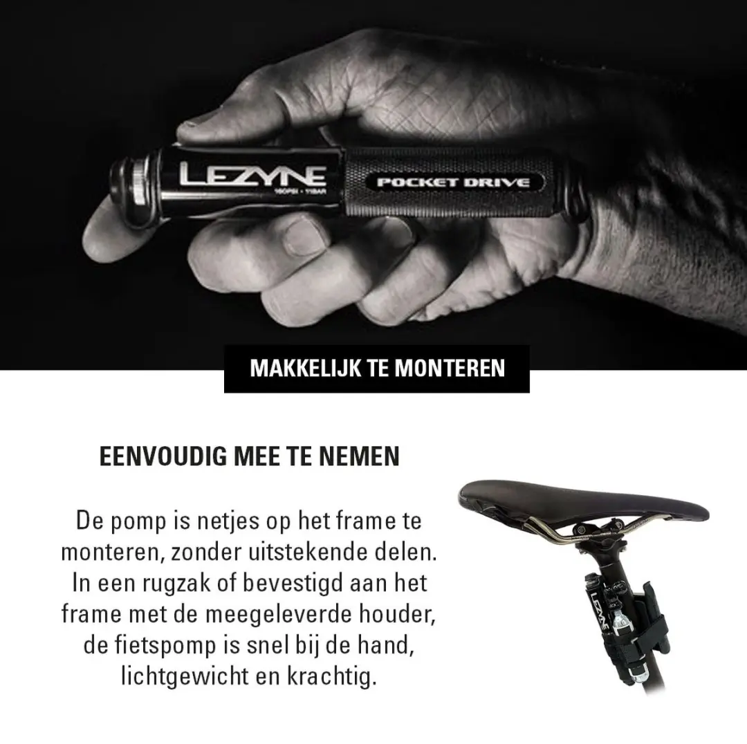 Lezyne Pocket Drive Handpomp - afbeelding 4 van 6