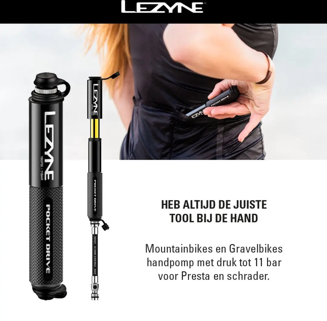 Lezyne Pocket Drive Handpomp - afbeelding 2 van 6