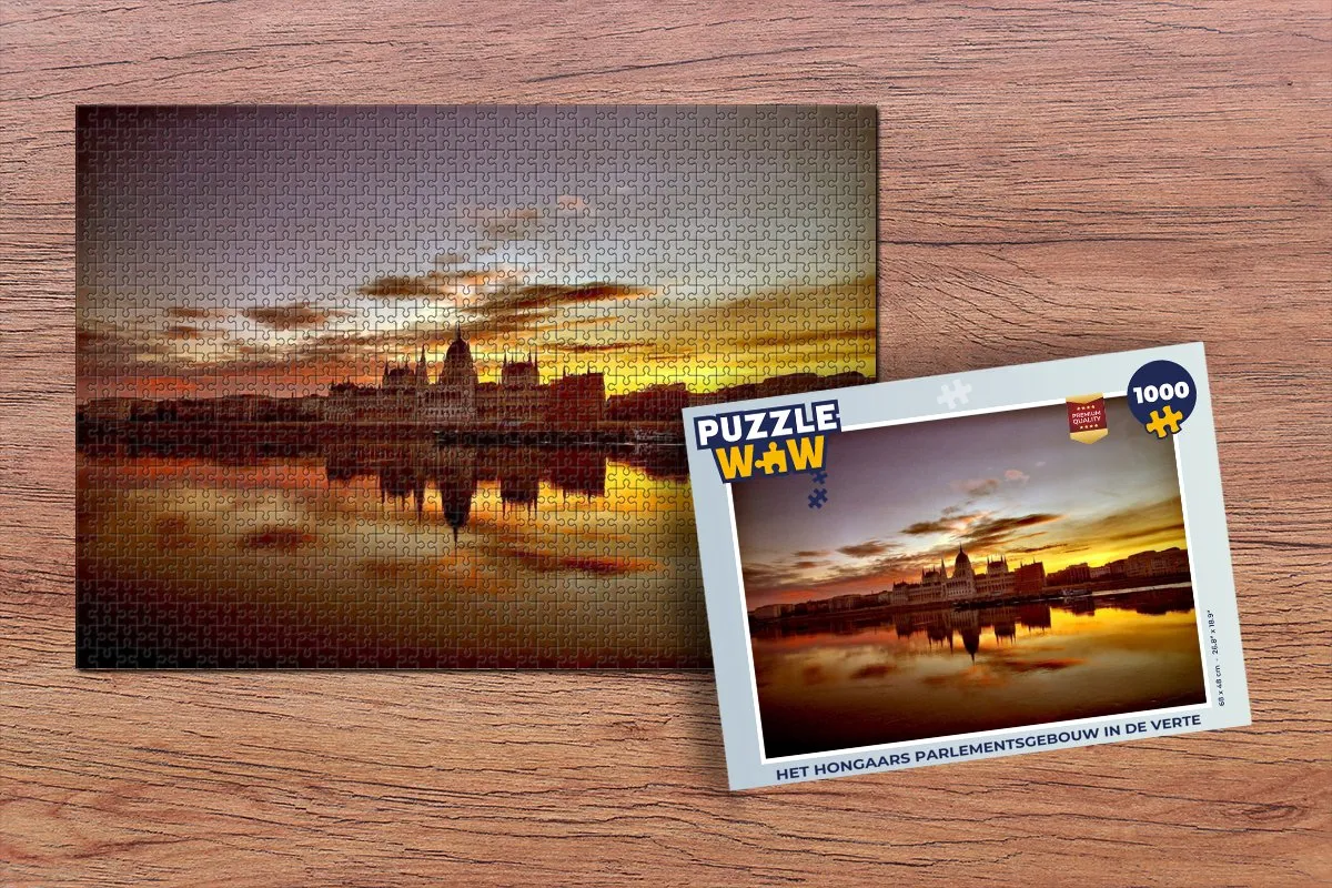 PuzzleWow Het Hongaars Parlementsgebouw Legpuzzel 1000 Stuks - Multicolor