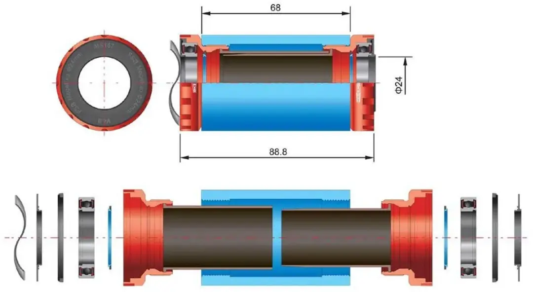 FSA SL-K MegaExo Trapas BSA BB9050 - afbeelding 3 van 6
