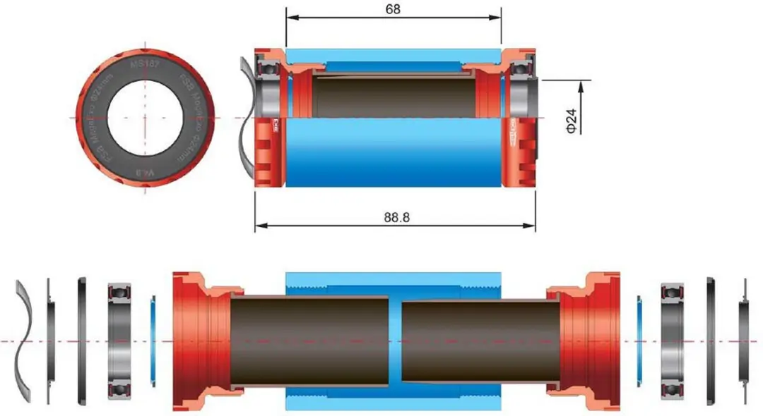 FSA SL-K MegaExo Trapas BSA BB9050 - afbeelding 2 van 6