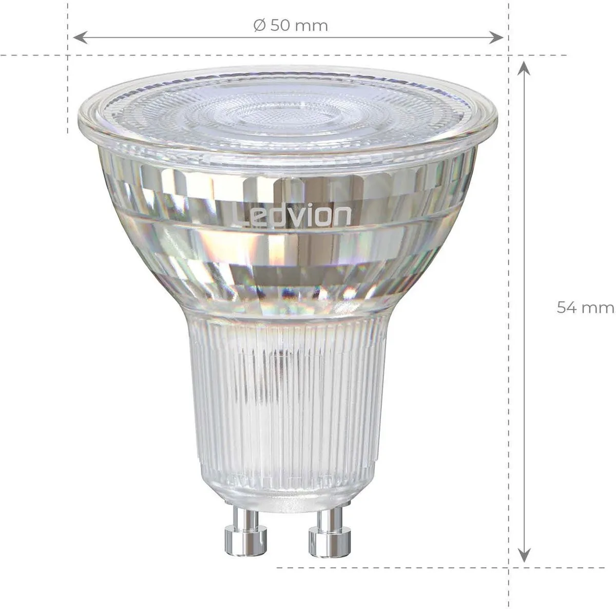 LEDVION GU10 LED Lampen 10 Stuks - 3W 4000K