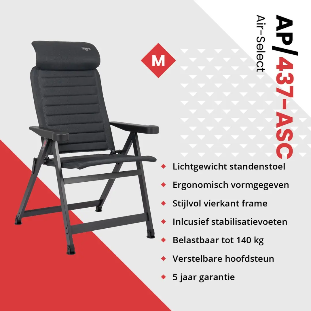 Crespo AP/437 Air-Select Standenstoel Grijs - afbeelding 2 van 6