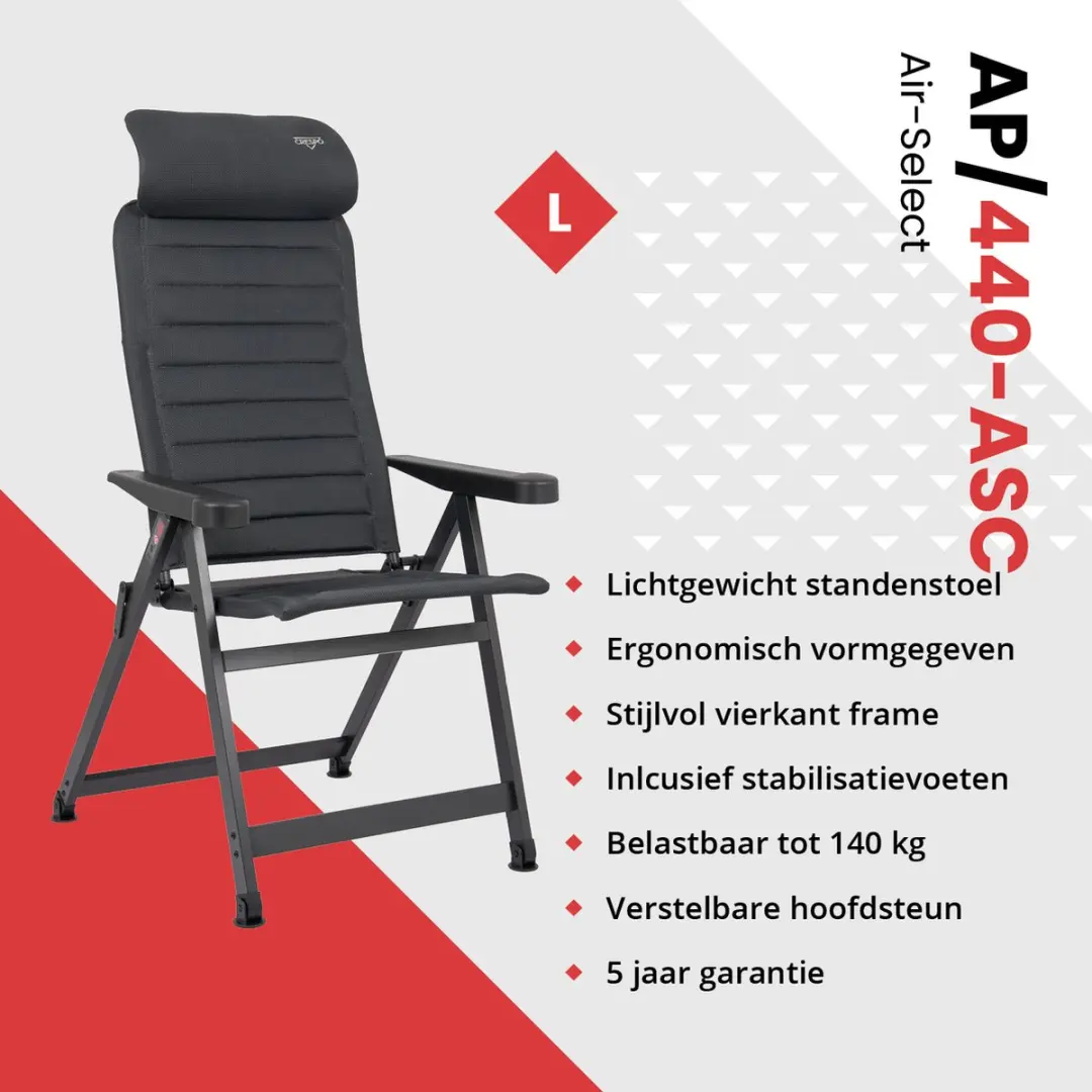 Crespo AP/440 Air-Select Standenstoel Grijs - afbeelding 2 van 6