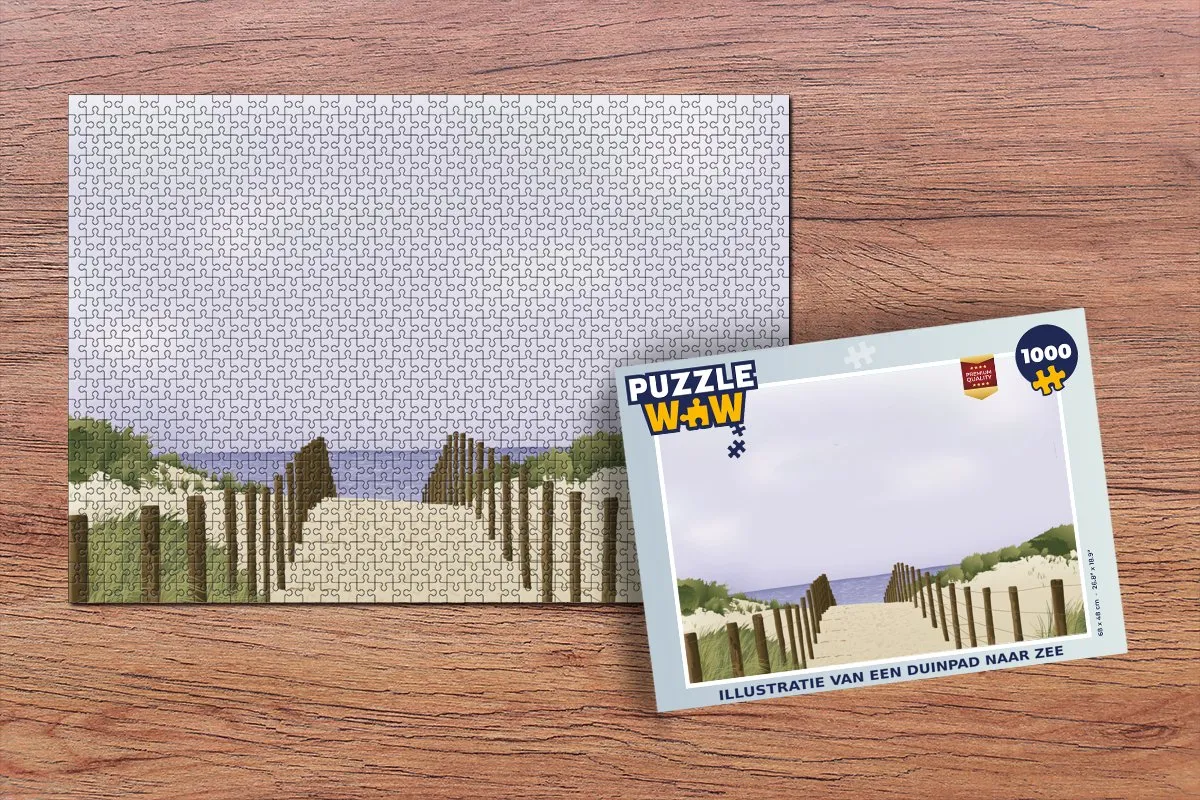 PuzzleWow Legpuzzel Duinpad naar Zee 1000 Stuks - Multicolor