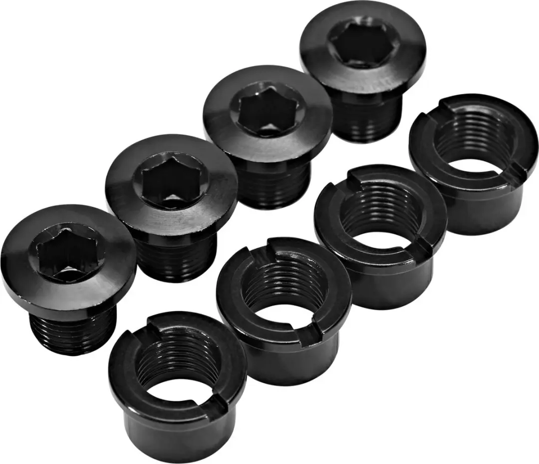 Race Face 4 Bolt+4 Nut Hex Aluminium Pack Krukasbout Zwart