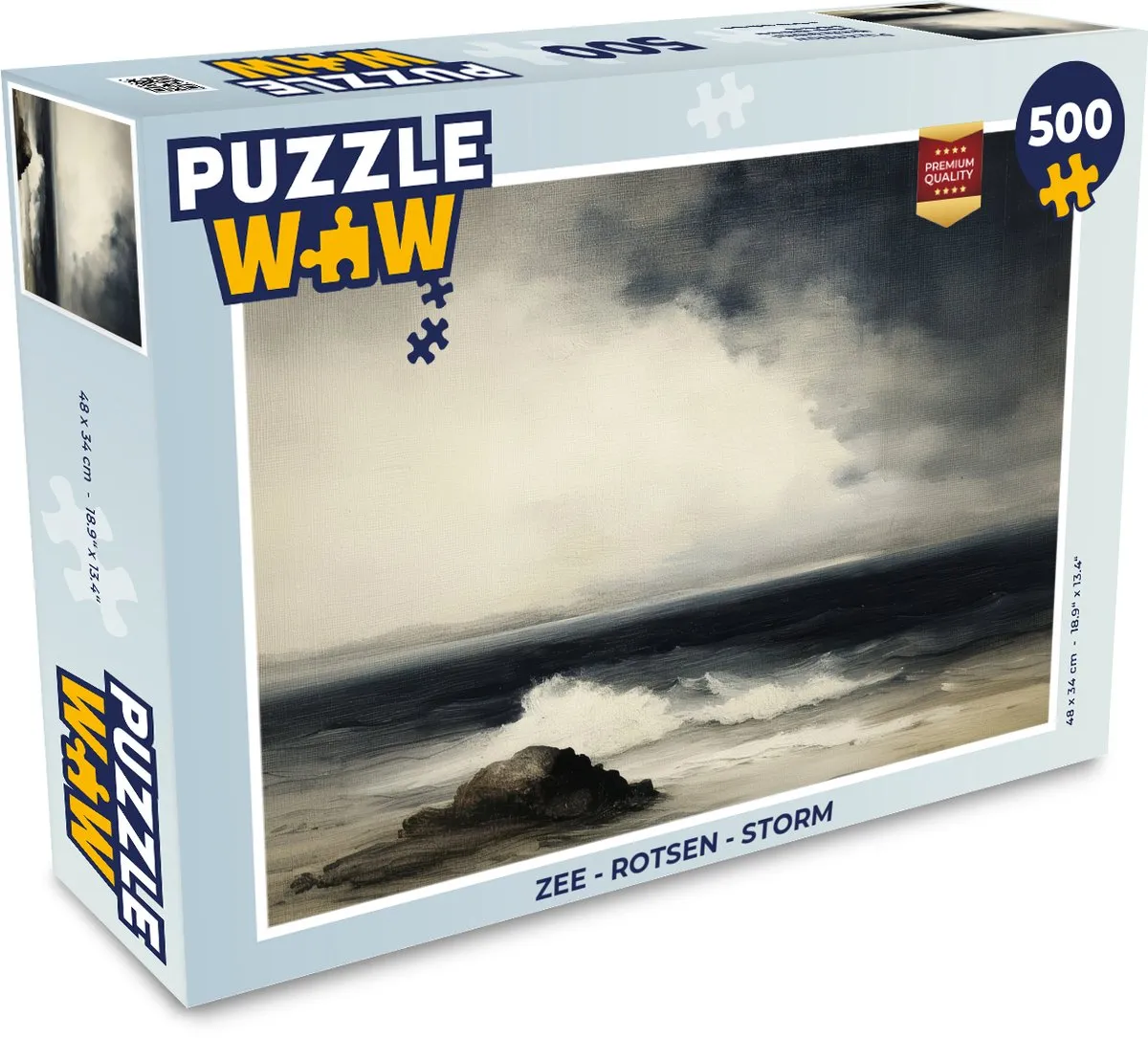 PuzzleWow Zee - Rotsen Legpuzzel 500 Stuks