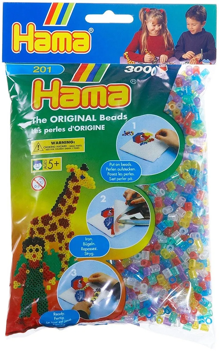 Hama Strijkkralen Glitter 3000 Stuks - 7 Kleuren - afbeelding 6 van 6