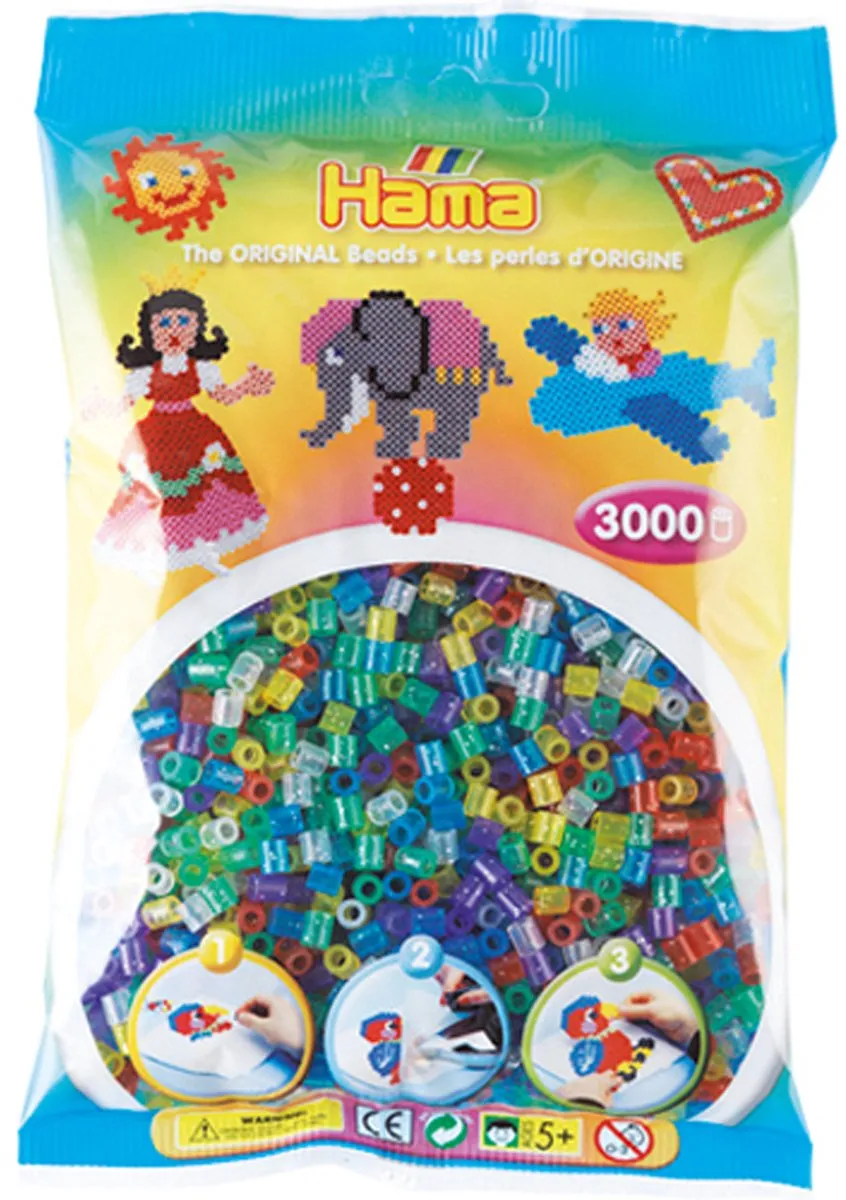 Hama Strijkkralen Glitter 3000 Stuks