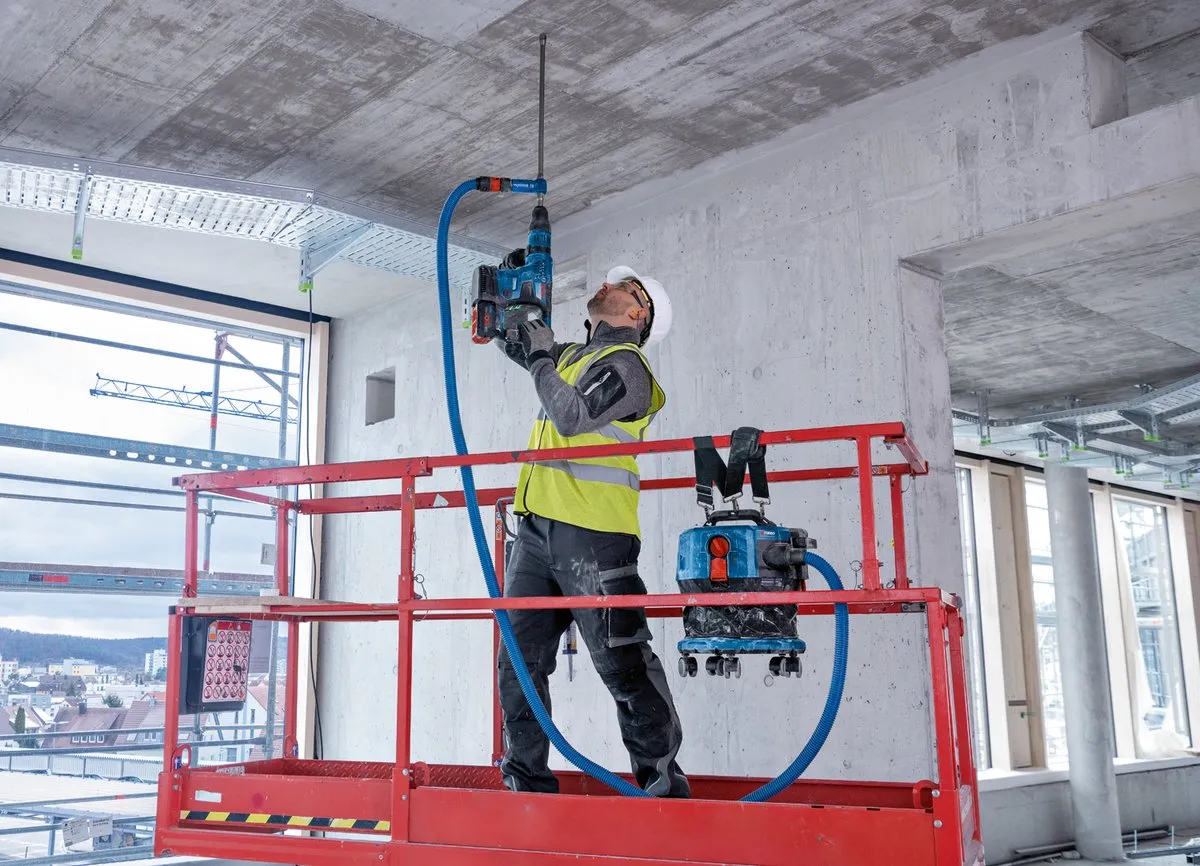 Bosch Professional GAS 18V-12 MC Accu Stofzuiger - Blauw/Rood