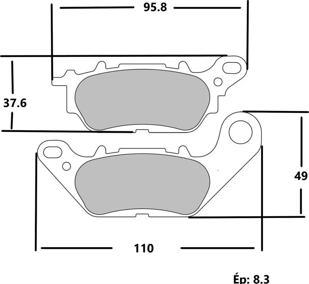 Plaquette de frein Ferodo pour Scooter Yamaha 125 Gpd A N-Max 2017 à 2019 RE054