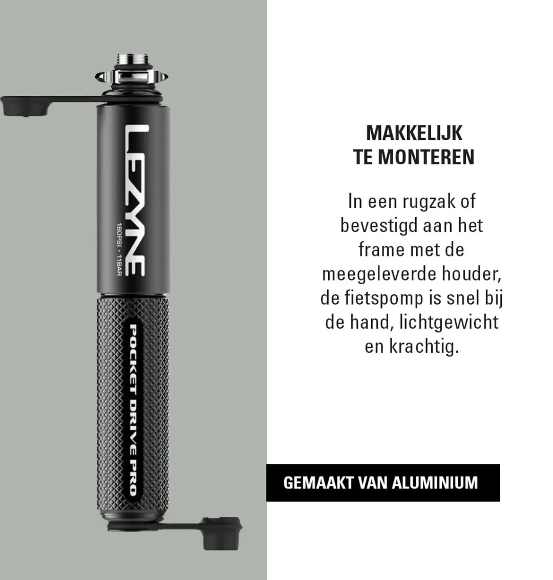 Lezyne Pocket Drive Pro Handpomp - afbeelding 4 van 6