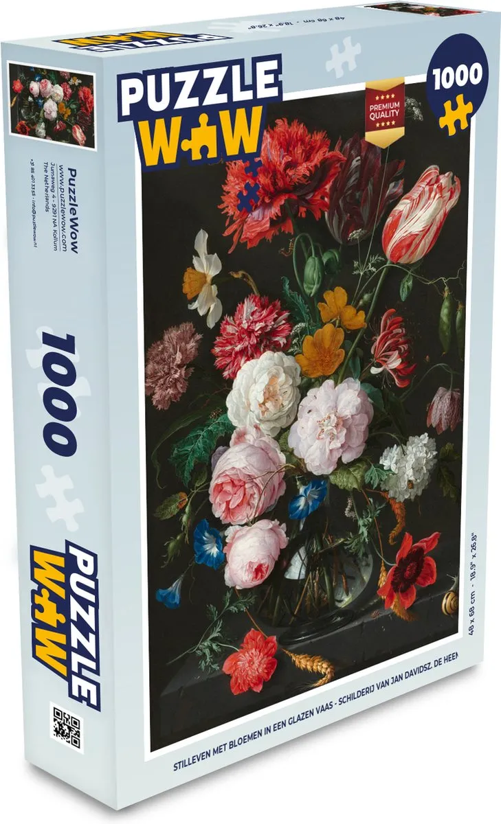 PuzzleWow Jan Davidsz. de Heem Stilleven Legpuzzel 1000 Stuks