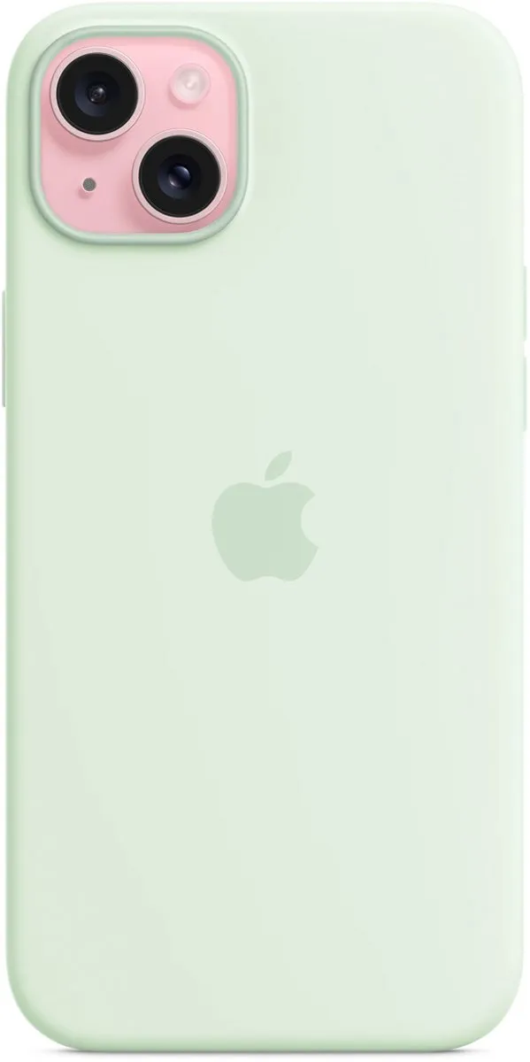 Apple iPhone 15 Plus Silicone Backcover MagSafe - Mintgroen MWNG3ZM/A