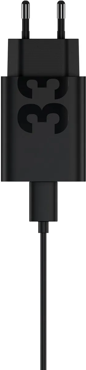 Motorola TurboPower 33W Oplader PG38C06448 - USB-C Kabel - 2x USB-C - Zwart