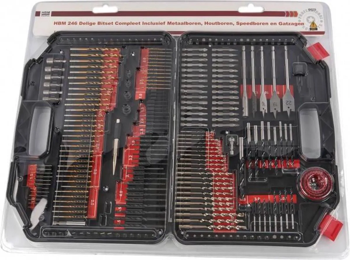 HBM machines Bit- en Borenset 246-delig - Metaal