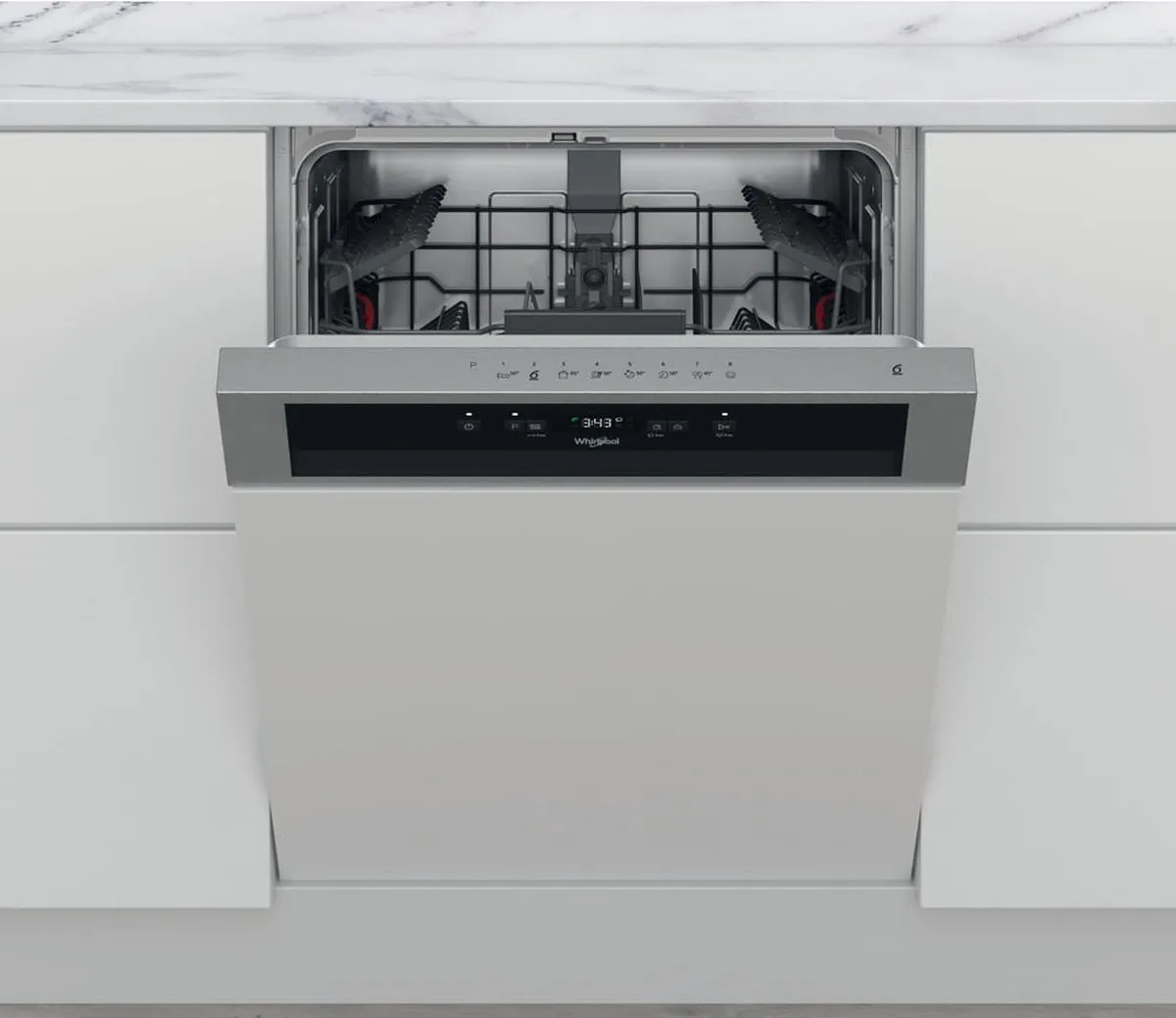 Whirlpool WBC3C26X Half Geïntegreerde Vaatwasser 14 Couverts