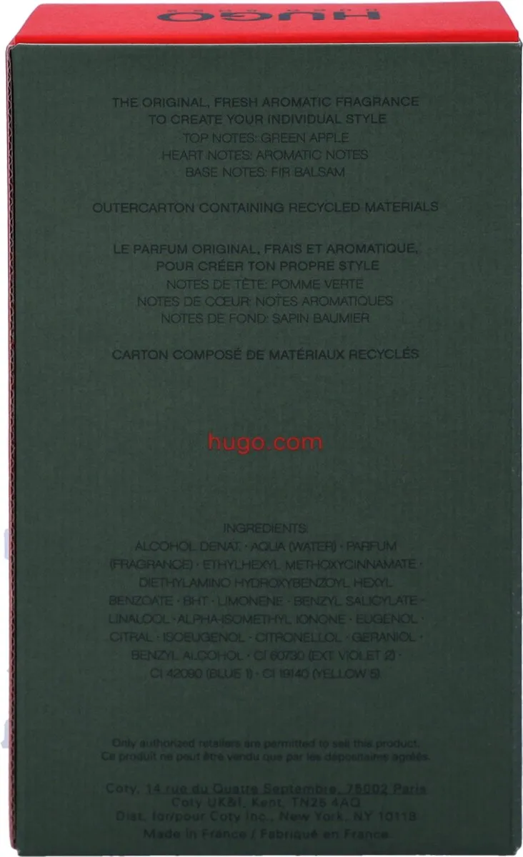 Hugo Boss Hugo Eau de Toilette Herenparfum 125ml