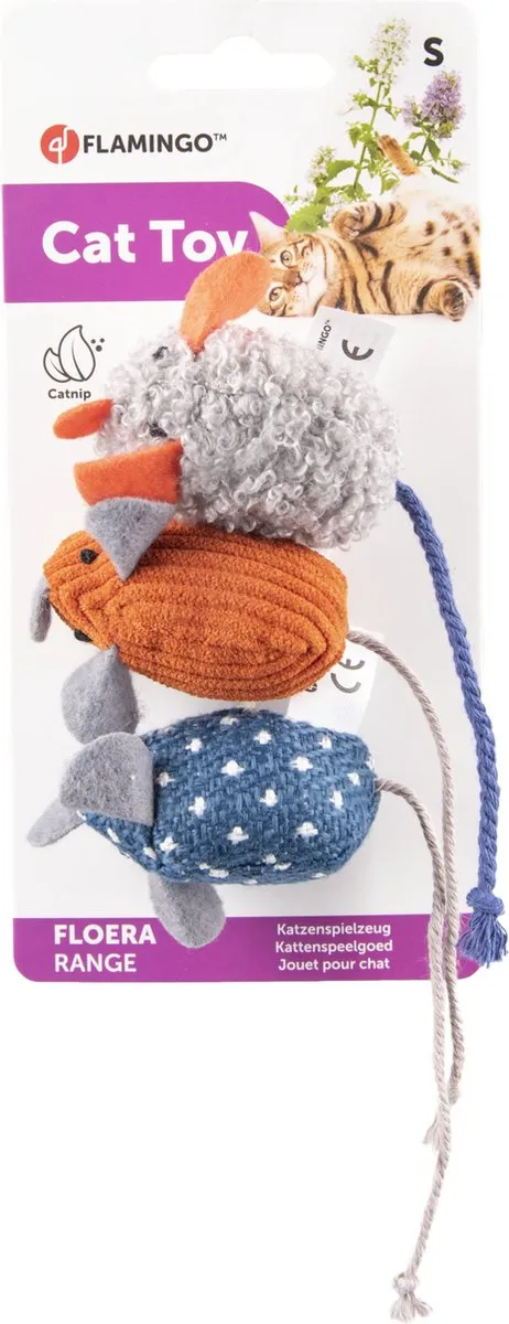 Flamingo Floera Ps Floera Muis - Blauw - 3 Stuks