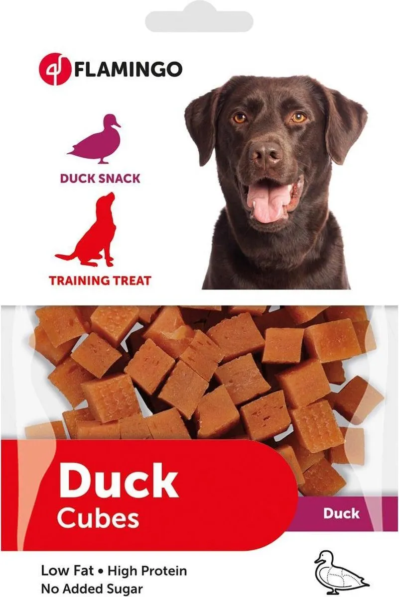 Flamingo Hondensnack Duck Cubes 85g