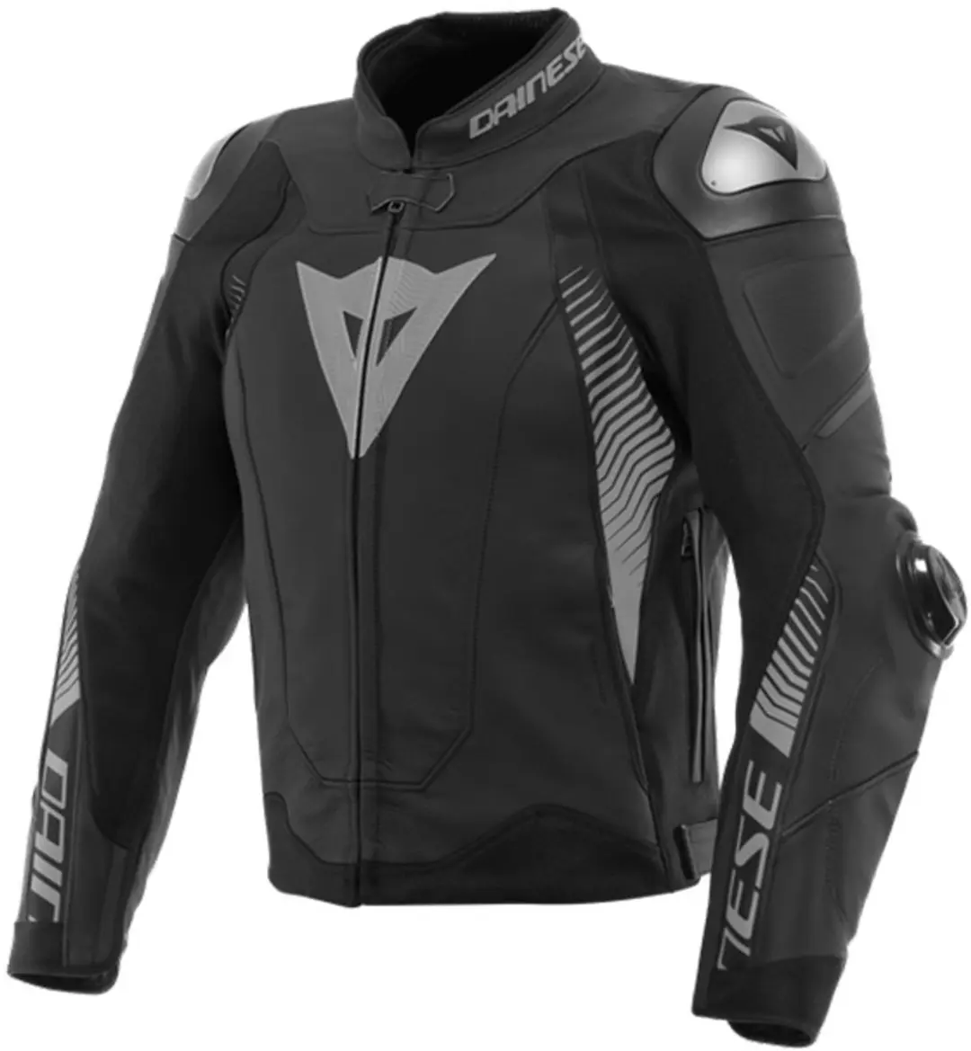Dainese Super Speed 4 Leren Jas Zwart Mat Houtskool Grijs