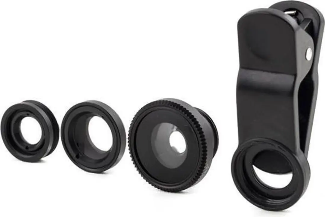 Kikkerland Cameralens US110-A-EU - Set van 3 - Zwart - afbeelding 2 van 6