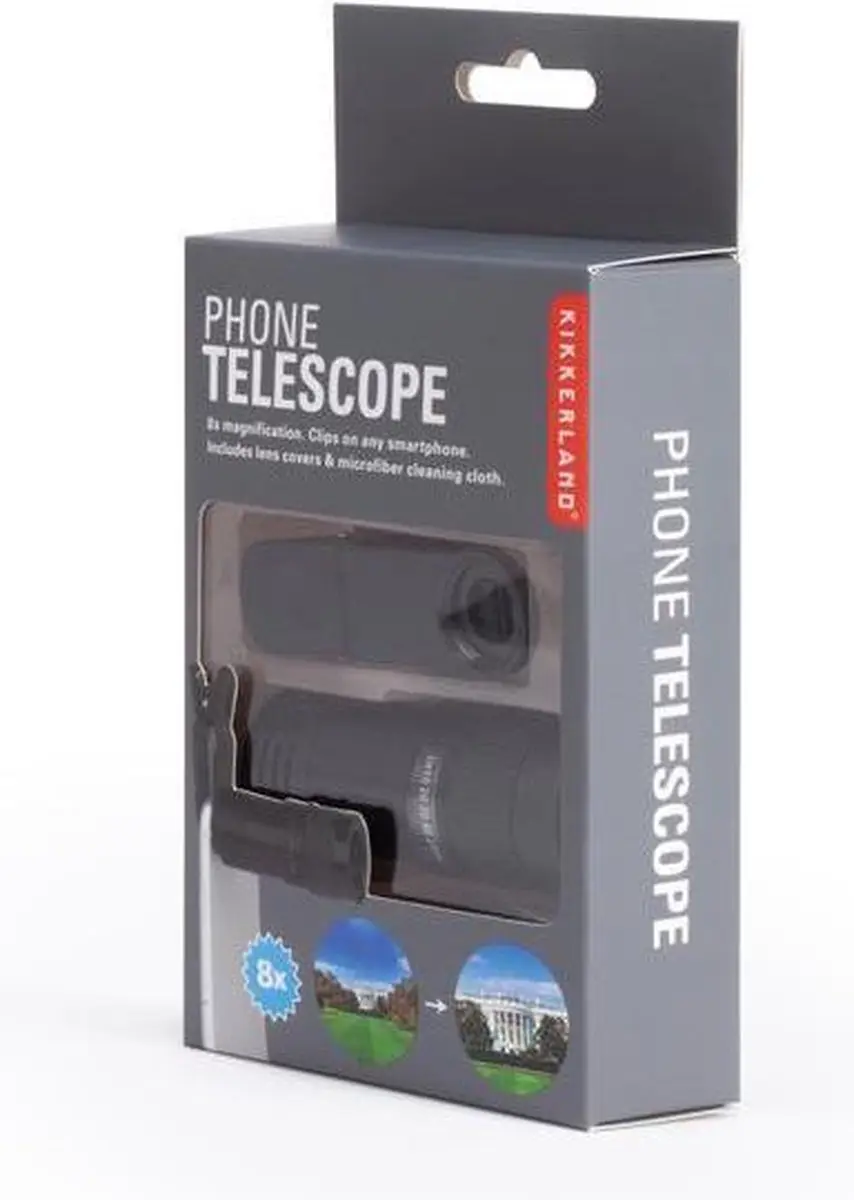 Kikkerland US178 Telefoon telescoop - Zwart - afbeelding 6 van 6