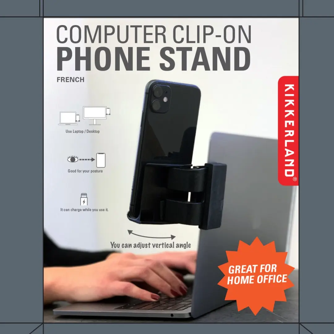 Kikkerland Monitor Smartphonehouder US214 - Zwart - afbeelding 4 van 6