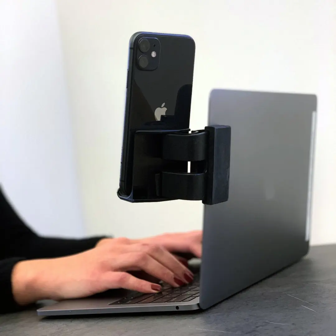 Kikkerland Monitor Smartphonehouder US214 - Zwart - afbeelding 2 van 6