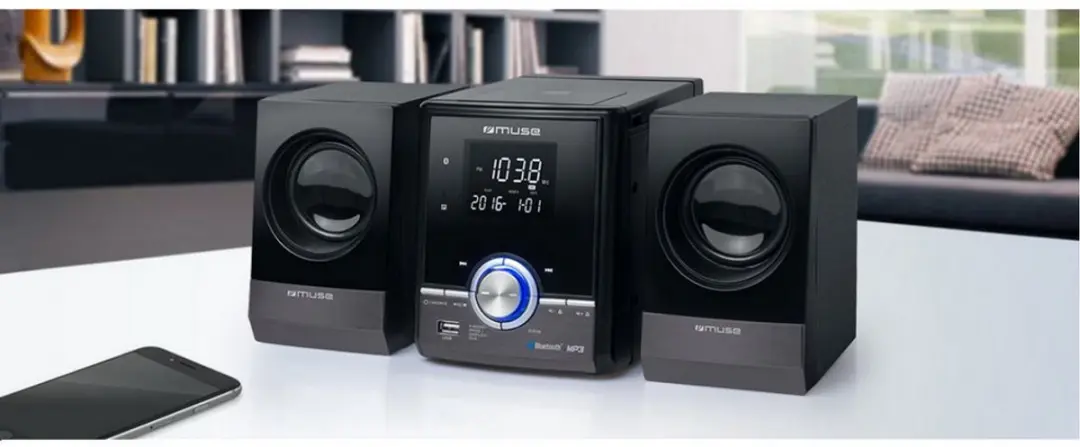 Muse M-38BT Micro-audiosysteem - Zwart - afbeelding 5 van 6