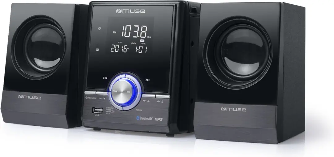 Muse M-38BT Micro-audiosysteem - Zwart - afbeelding 4 van 6