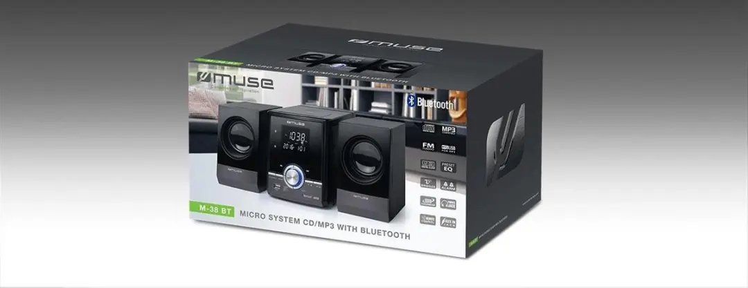 Muse M-38BT Micro-audiosysteem - Zwart - afbeelding 2 van 6
