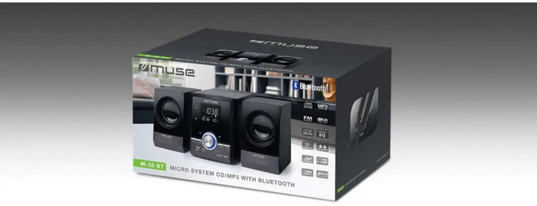 Muse M-38BT Micro-audiosysteem - Zwart - afbeelding 3 van 6