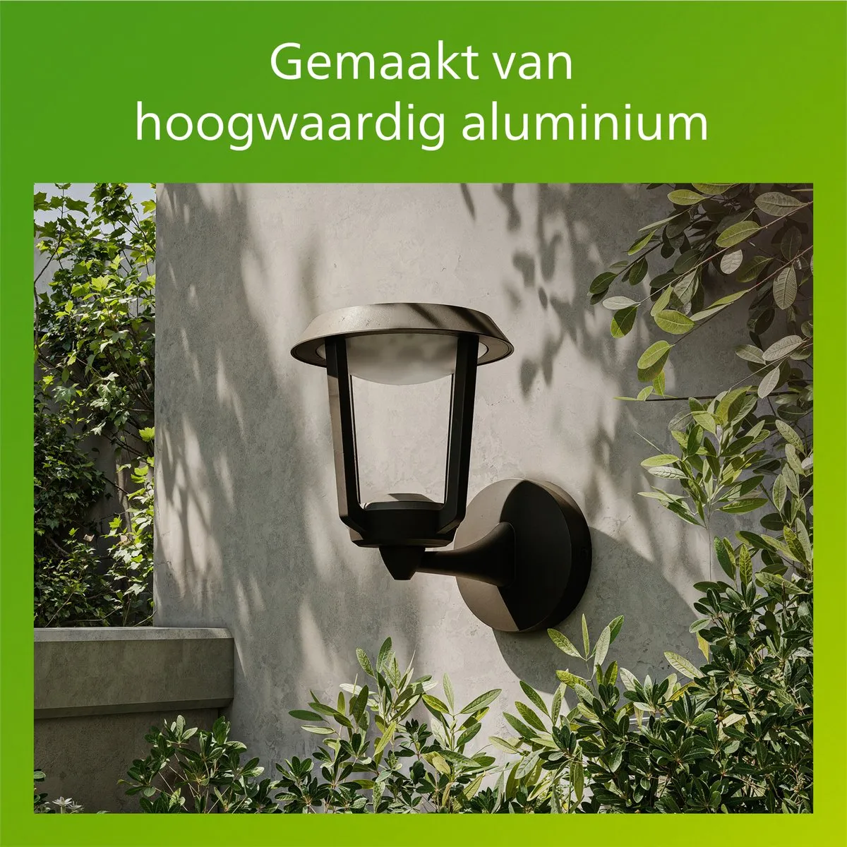 Philips Nuvy Wandlamp Buitenverlichting Schemersensor 2700K - Antraciet