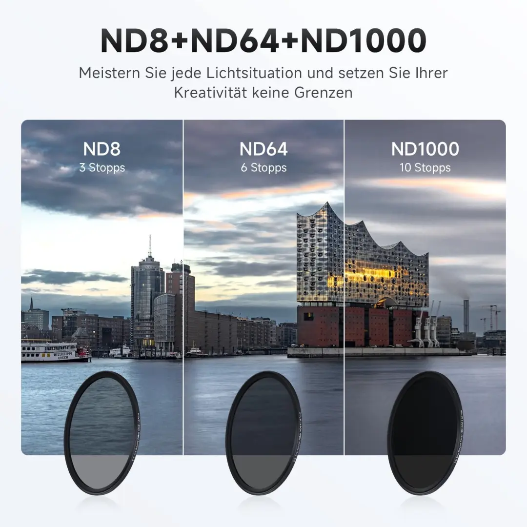 Rollei F:X Pro ND Filter Set 62mm - ND8, ND64, ND1000 - afbeelding 2 van 6