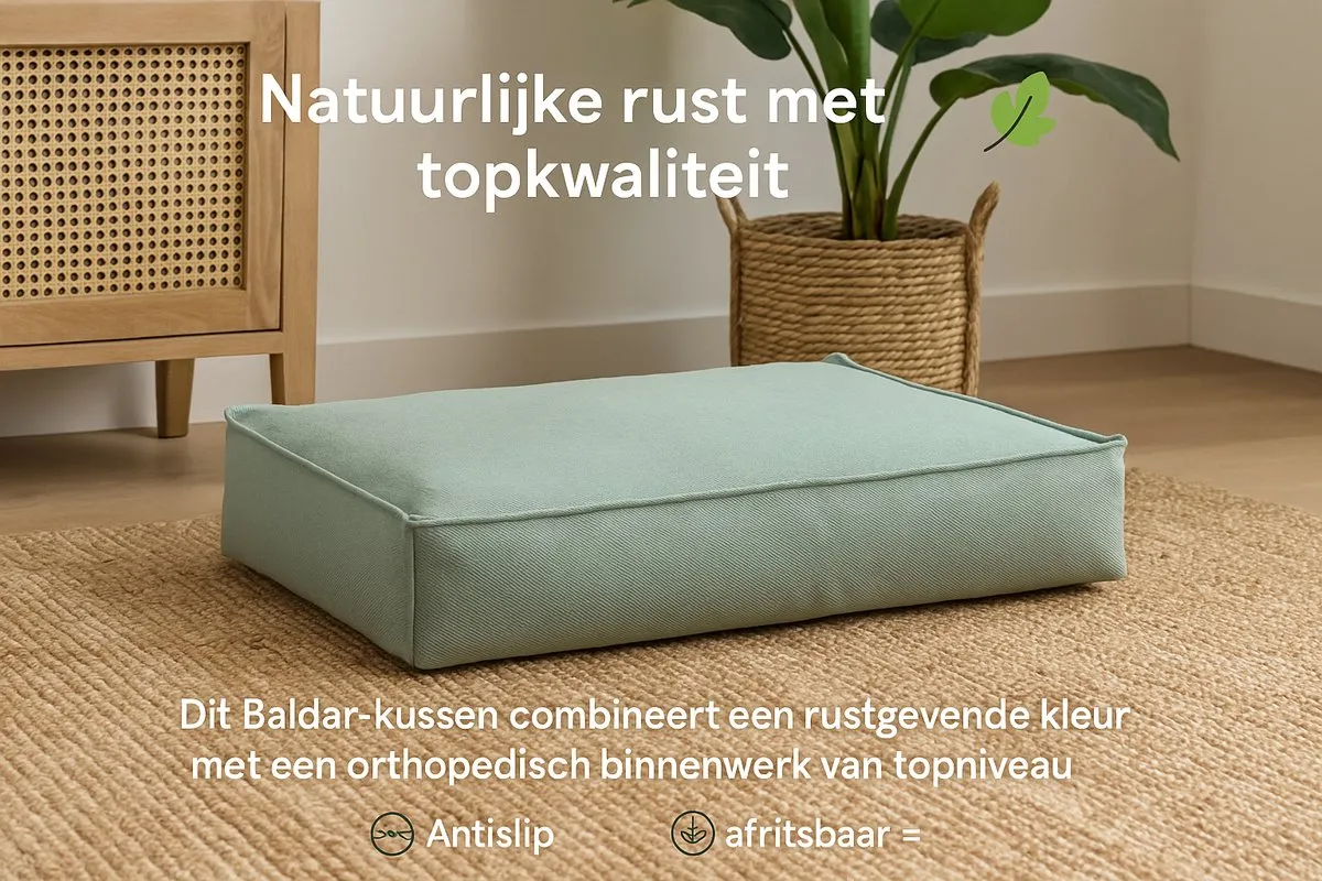 Flamingo Baldar Hondenkussen Premium Line - 80x60x18cm Groen