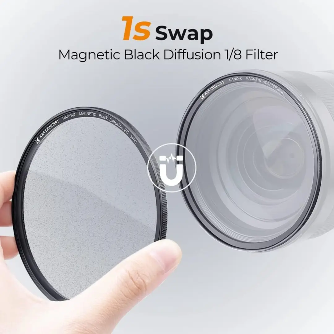 K&F Concept Nano X 1/8 Black-Mist Filter 55mm - afbeelding 2 van 6