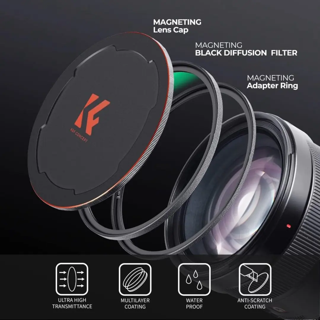 K&F Concept Nano X 1/8 Black-Mist Filter 55mm - afbeelding 4 van 6