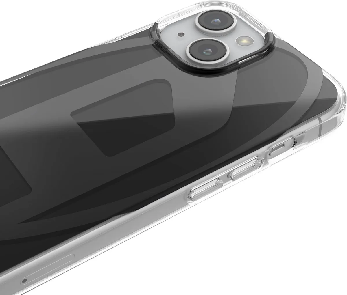 Diesel Spiegelend Telefoonhoesje iPhone 15 – Zwart – Spiegel – Valbescherming tot 2 Meter – Draadloos Opladen – Shockproof – Backcover – Origineel Diesel Accessoire met D-Logo