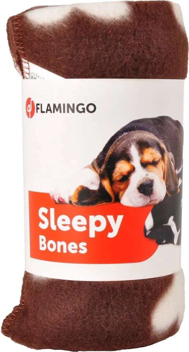 Flamingo Milda Fleece Deken Honden 100x70cm - Bruin
